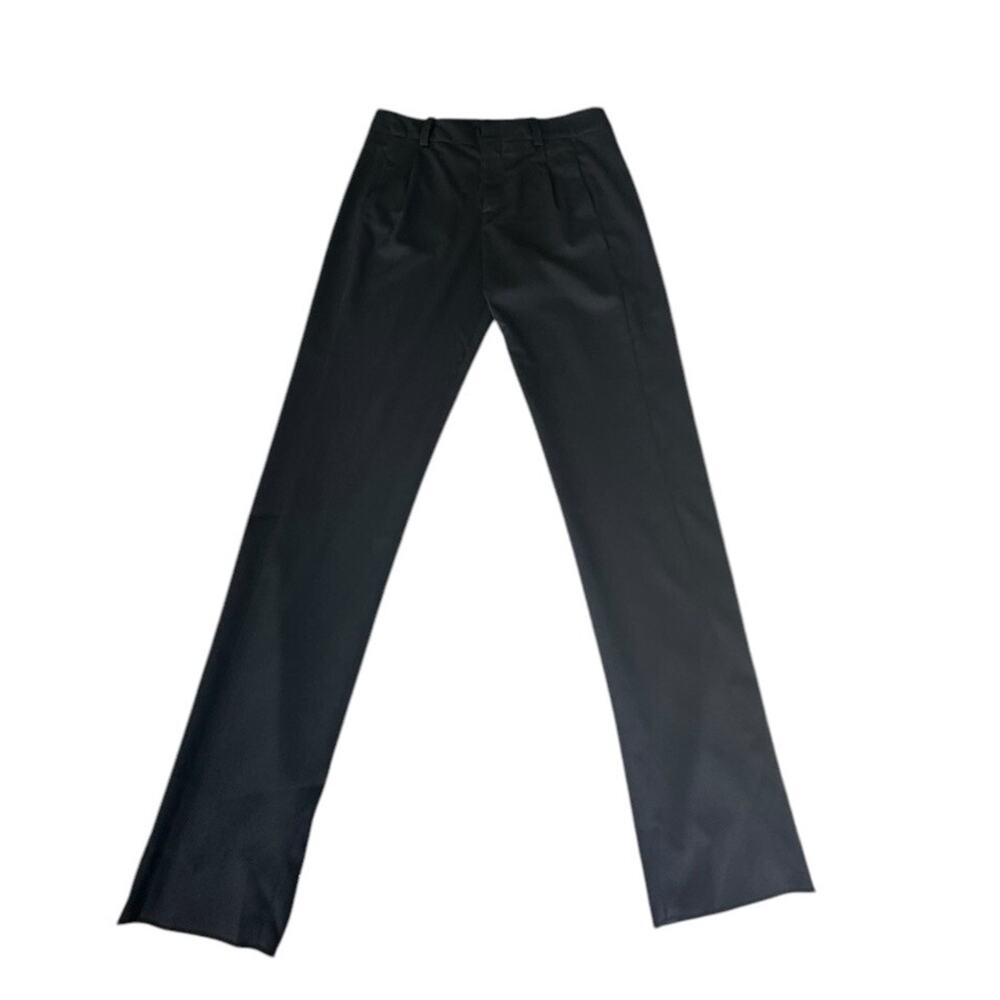Anthony Vaccarello Black Virgin Wool Dress Pants Pleated Size 38 (32x30)